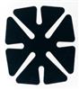 2-Step Fining Pads for Plastic - First Fine - 2 3/4" x 3 1/8" 15 Micron - 8-Petal