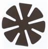 2-Step Fining Pads for Polycarbonate - Second Fine - 3" Polycarbonate 2000 Second Fine - 8-Petal