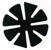 2-Step Fining Pads for Polycarbonate - First Fine - 3" P280 Grit Sic First Fine - 8-Petal