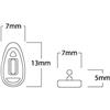 13 mm Symmetrical, Silicone, Snap Nose Pad (bag of 25 pairs)