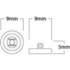 9 mm Round, Symmetrical, Silicone, Screw Nose Pad (bag of 25 pairs)