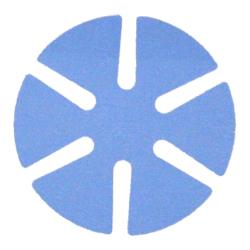 2-Step Fining Pads for Plastic - Second Fine - 3" 9 Micron - 6 Petal