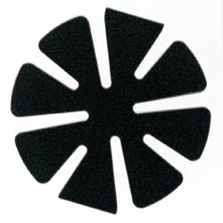 2-Step Fining Pads for Polycarbonate - First Fine - 3" P280 Grit Sic First Fine - 8-Petal