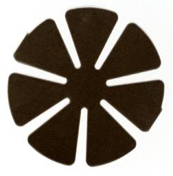 2-Step Fining Pads for Polycarbonate - Second Fine - 80 mm P1000 Second Fine - 7-Petal