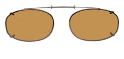 Solar 52mm Low Rectangle Brown Polarized with Bronze Frame