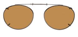 Solar 48mm Oval Brown Polarized with Bronze Frame
