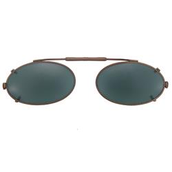 48 mm  Low Oval Gray Polarized with Black Frame