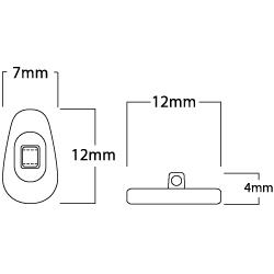 13 mm Symmetrical, Plastic Screw Nose Pad (bag of 25 pairs)