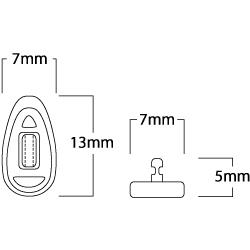 13 mm Symmetrical, Silicone, Snap Nose Pad (bag of 25 pairs)