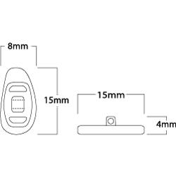 15 mm D-Shape, Silicone, Screw Nose Pad (bag of 25 pairs)