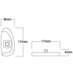 17 mm D-Shape, Plastic Screw Nose Pad (bag of 25 pairs)