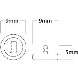 9 mm Round, Symmetrical Plastic Snap Nose Pad (bag of 25 pairs)