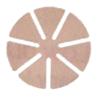 2-Step Fining Pads for Plastic - Second Fine - 80mm 3 Mic Lensmate - 7-Petal