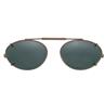 48 mm  Almond Gray Polarized with Gunmetal Frame