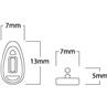 13 mm Symmetrical, Silicone, Snap Nose Pad (bag of 25 pairs)