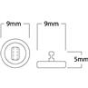 9 mm Round, Symmetrical Plastic Snap Nose Pad (bag of 25 pairs)