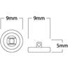9 mm Round, Symmetrical, Silicone, Screw Nose Pad (bag of 25 pairs)