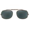 50 mm  Rectangle Gray Polarized with Gold Frame