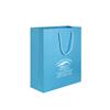 IMPRINTED SKY BLUE Small Paper Bag 6.5 W x 3.25 D x 8" H (100/box | Minimum order - 5 boxes)