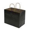 NON-IMPRINTED BLACK Kraft Bags - Large 10 W x 6 D x 8" H (100/box)