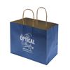 IMPRINTED BLUE Kraft Bags - Large 10 W x 6 D x 8" H (100/box | Minimum order - 5 boxes)