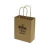 IMPRINTED NATURAL Kraft Bags - Small 6.5 W x 3.25 D x 8" H (100/box | Minimum order - 5 boxes)