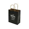 IMPRINTED BLACK Kraft Bags - Small 6.5 W x 3.25 D x 8" H (100/box | Minimum order - 5 boxes)
