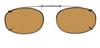 Solar 44mm Low Rectangle Brown Polarized with Bronze Frame