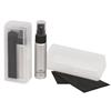 NON-IMPRINTED "The Box" Lens Cleaner Kit - 1 oz. - Black Sprayer & Black Cloth (100/box)