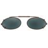 44 mm  Low Oval Gray Polarized with Black Frame