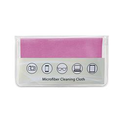 NON-IMPRINTED Pink Premium Microfiber Cloth-In-Case (100 per box)