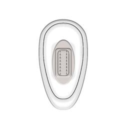 Silver Snap/Tear Drop - Plastic with Metal Insert (25 pair per vial)