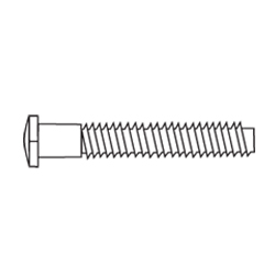 1.4 x 10.6 x 2.2 Silver Rimless Hex Trim Screw (pack of 50)