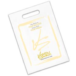 NON-IMPRINTED Vision Source White PLASTIC Bag - Large (100/box)