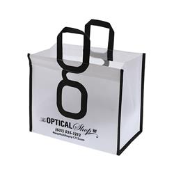IMPRINTED LARGE Designer Non-Woven Bags 10 W x 6 D x 8" H (100/box | Minimum order 5 boxes)