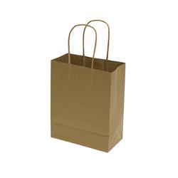 NON-IMPRINTED Natural Kraft Bags - Small 6.5 W x 3.25 D x 8" H (100/box)