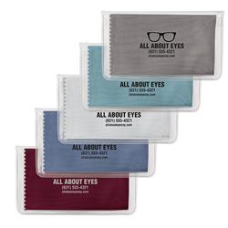 IMPRINTED Assorted Basic Microfiber Cloths - In-Case (100 per box / Minimum order - 5 boxes) 