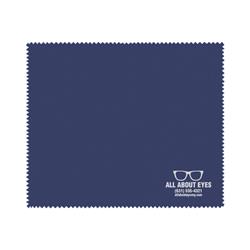 IMPRINTED Navy Basic Microfiber Cloths - Loose (100 per box / Minimum order - 5 boxes) 