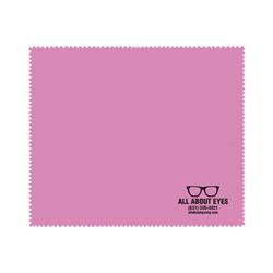 IMPRINTED Pink Basic Microfiber Cloths - Loose (100 per box / Minimum order - 5 boxes) 