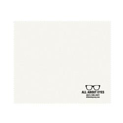 IMPRINTED White Basic Microfiber Cloths - Loose (100 per box / Minimum order - 5 boxes) 