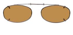 Solar 50mm Modified Rectangle Brown Polarized with Bronze Frame