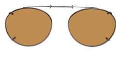 Solar 48mm Oval Brown Polarized with Gunmetal Frame