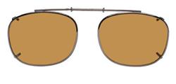 Solar 52mm Rectangle Brown Polarized with Bronze Frame