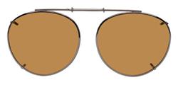 Solar 50mm Round Brown Polarized with Bronze Frame