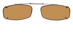 Solar 54mm Slim Rectangle Brown Polarized with Gunmetal Frame