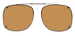 Solar 56mm Square Brown Polarized with Bronze Frame