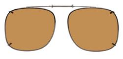 Solar 56mm Square Brown Polarized with Gunmetal Frame