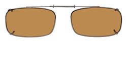 Solar 52mm True Rectangle Brown Polarized with Gunmetal Frame