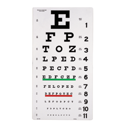 Large Snellen "E" Eye Chart