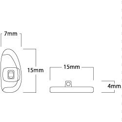 15 mm D-Shape, Plastic Screw Nose Pad (bag of 25 pairs)